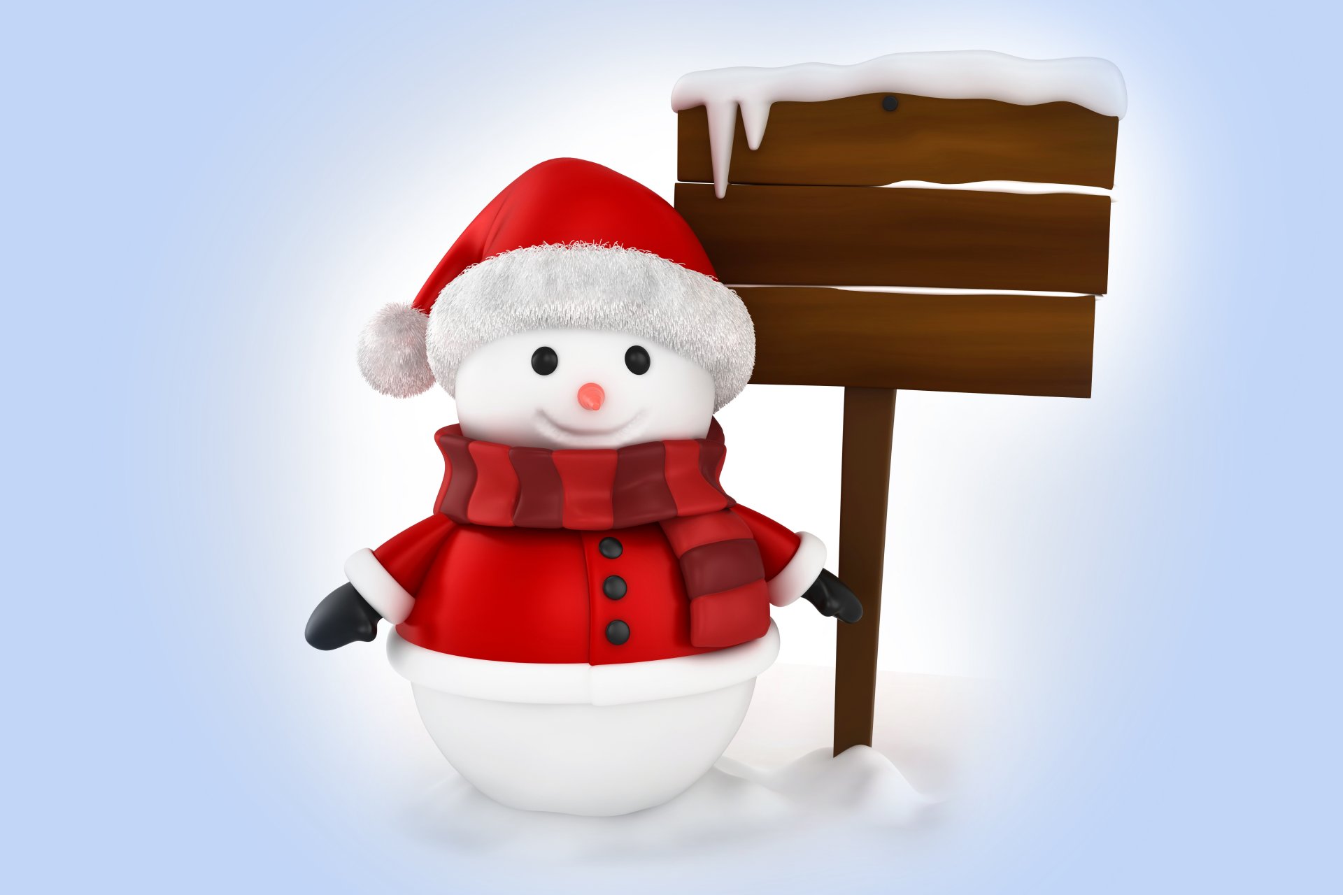 muñeco de nieve 3d invierno nieve navidad año nuevo santa invierno