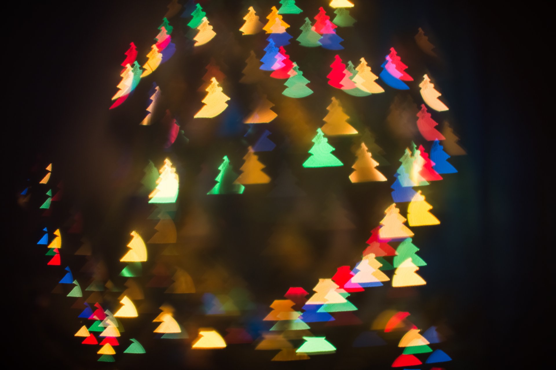 bokeh christmas tree light