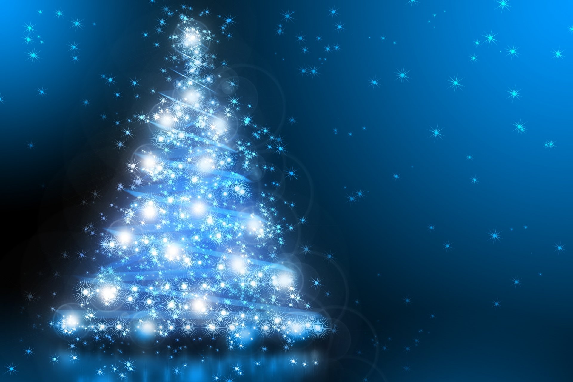 photoshop arbre de noël lumières nouvel an 2015