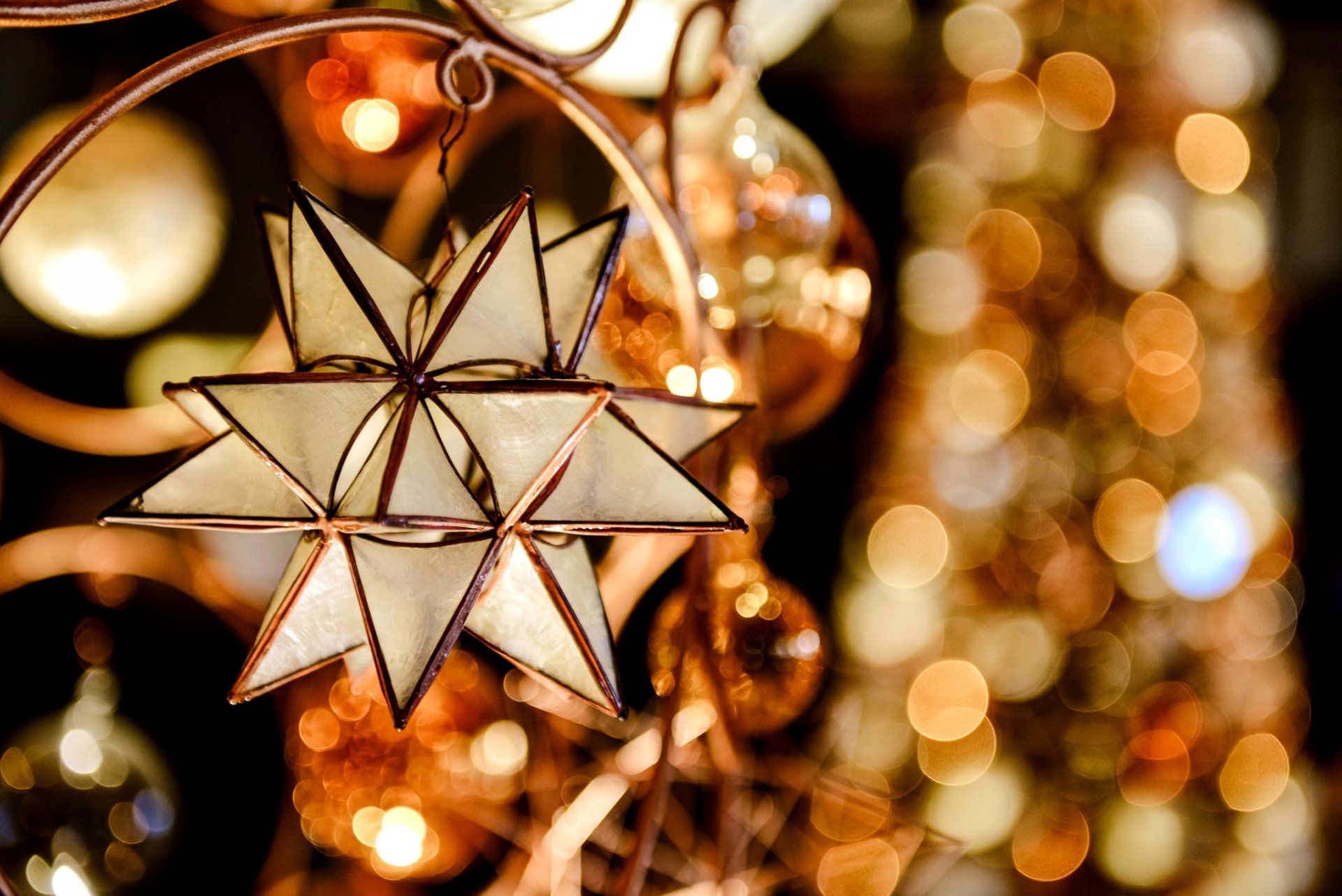 stern spielzeug weihnachtsbaum lichter girlande bokeh licht winter feiertage neujahr weihnachten