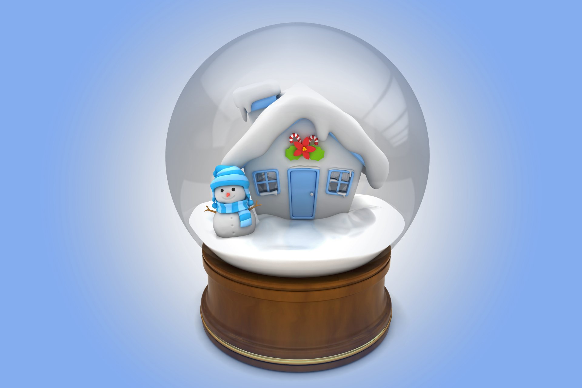 nowman 3d winter snow cute christmas new year ball