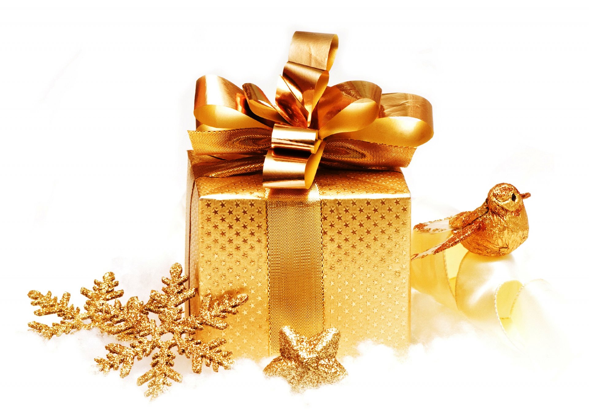 golden weihnachten fröhlich geschenk box dekoration neujahr gold schneeflocken