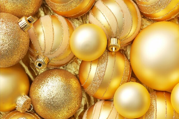 Palle di Natale dell albero di Natale d oro