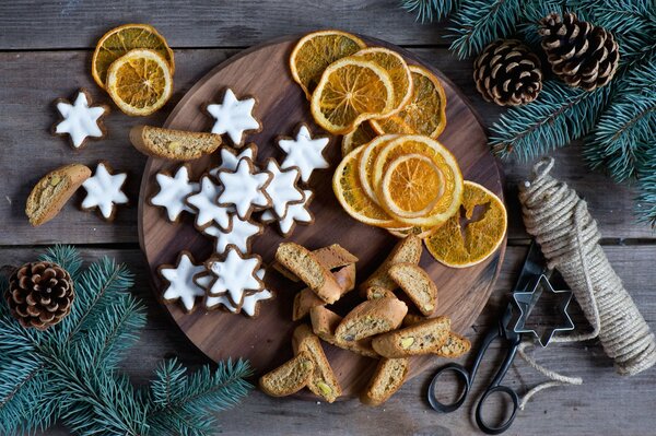 Weihnachtskekse. Silvester-Leckerbissen