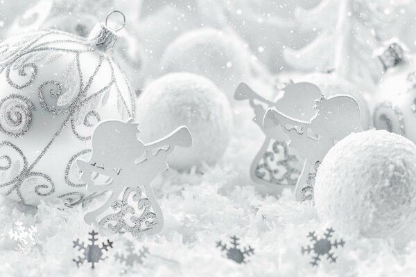 Image of Christmas toys in the snow