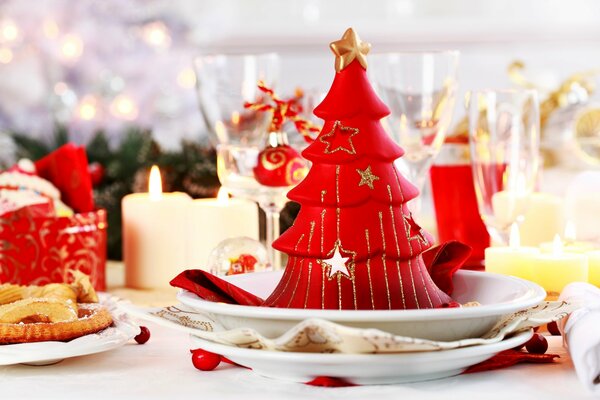 Table de fête pour le nouvel an