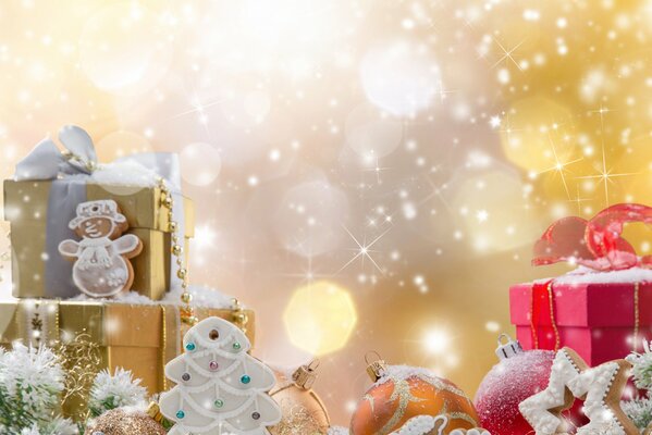 Noworoczne i świąteczne kolorowe prezenty