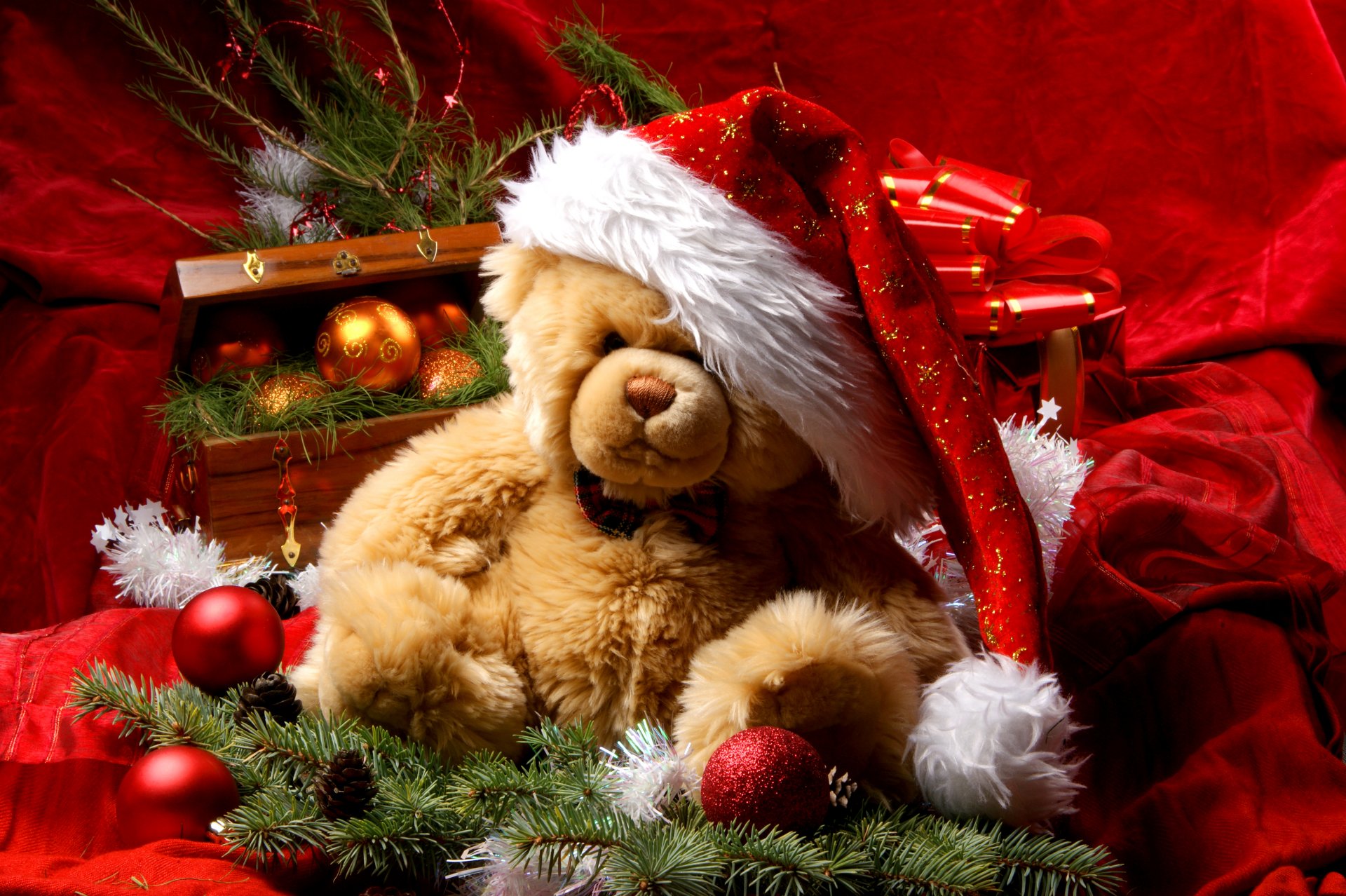 new year christmas decoration teddy bear santa