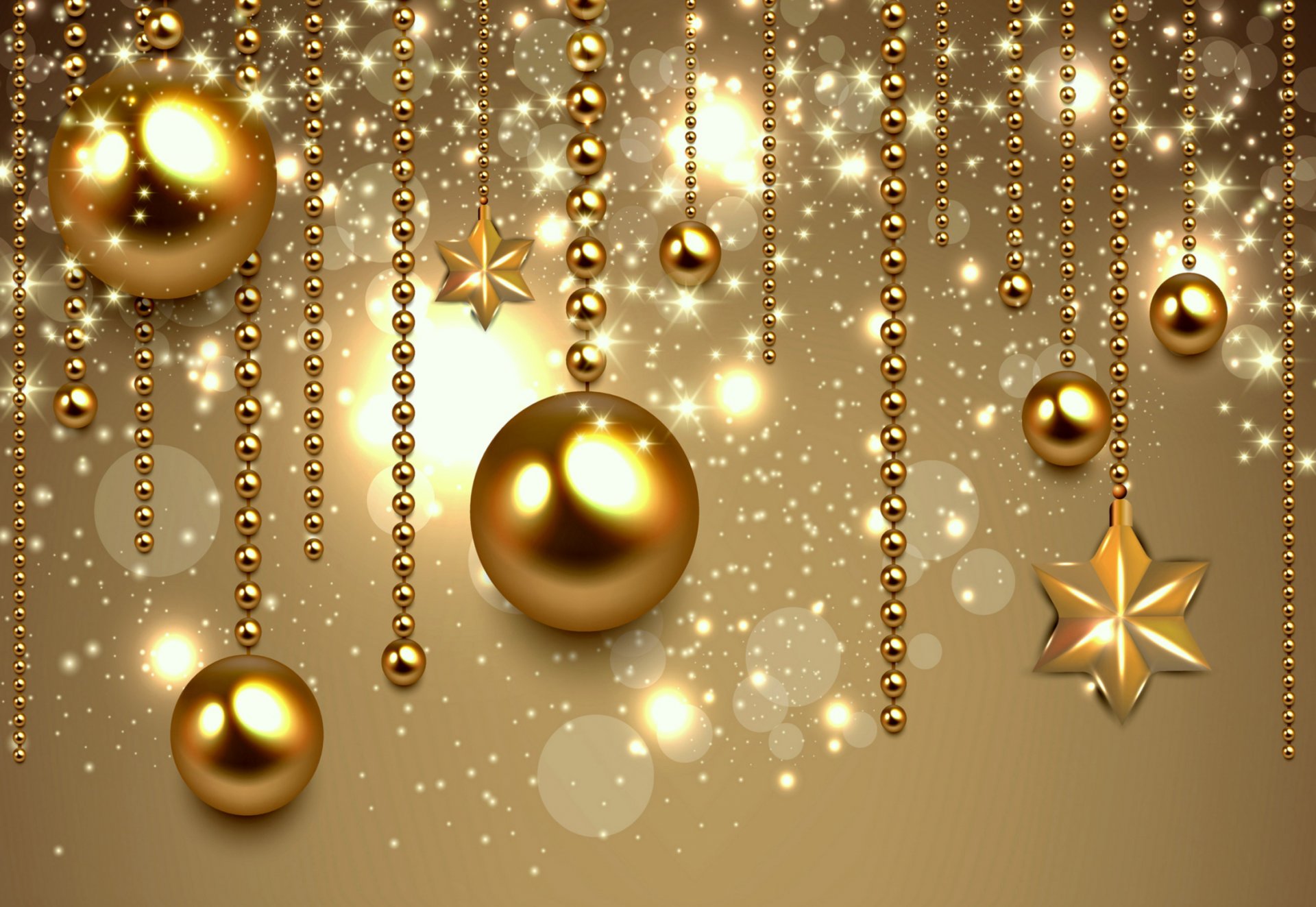 new year christmas decorations golden balls ball