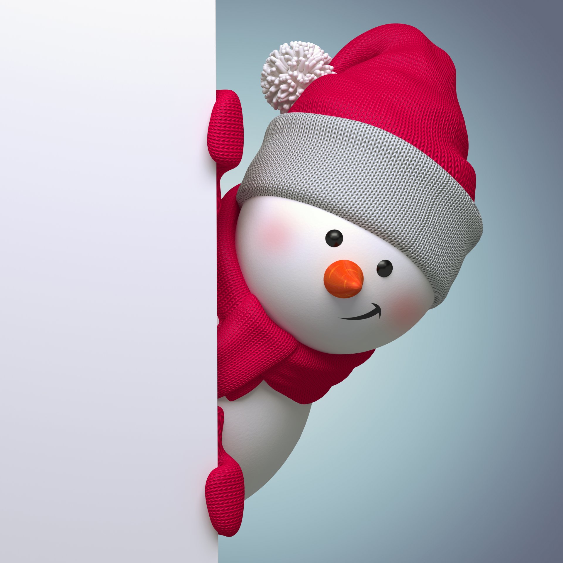 muñeco de nieve 3d banner navidad año nuevo renderizado