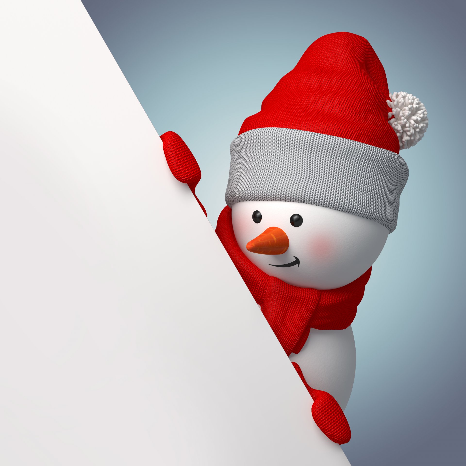 muñeco de nieve 3d banner navidad año nuevo renderizado