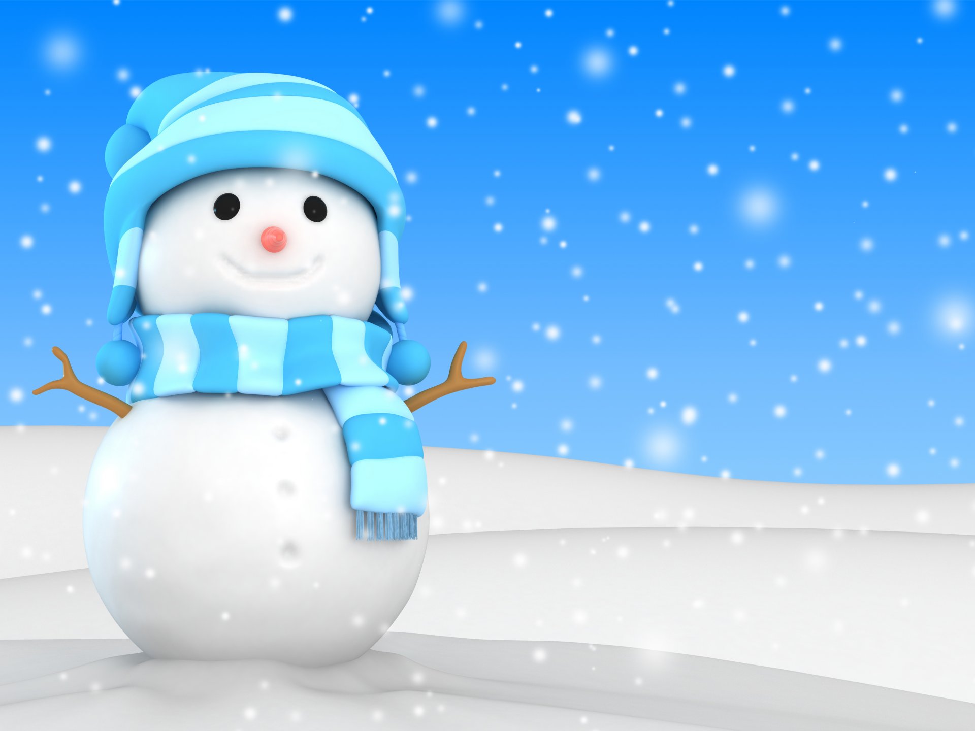 nowman 3d winter snow cute christmas new year