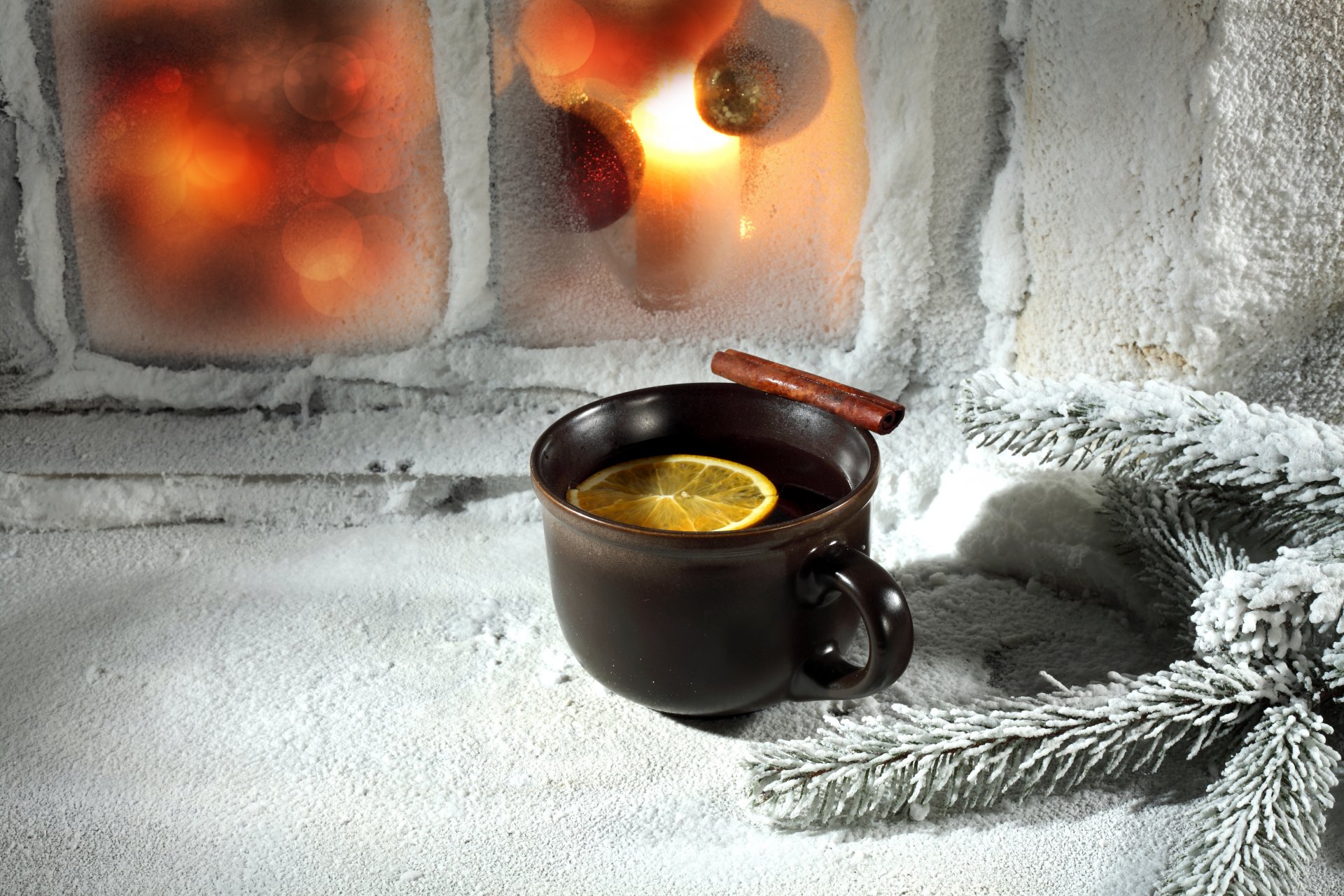 año nuevo té taza invierno navidad