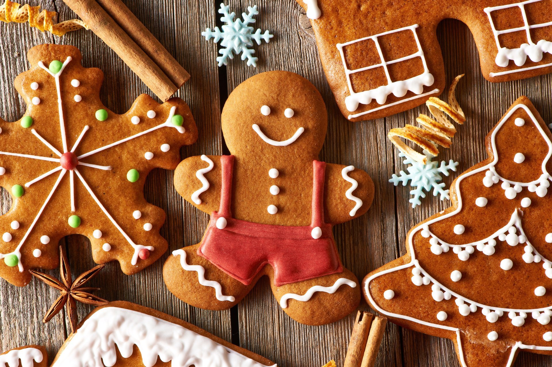 galletas año nuevo galletas figuras hombre árbol de navidad copo de nieve vacaciones dulces glaseado hornear navidad año nuevo