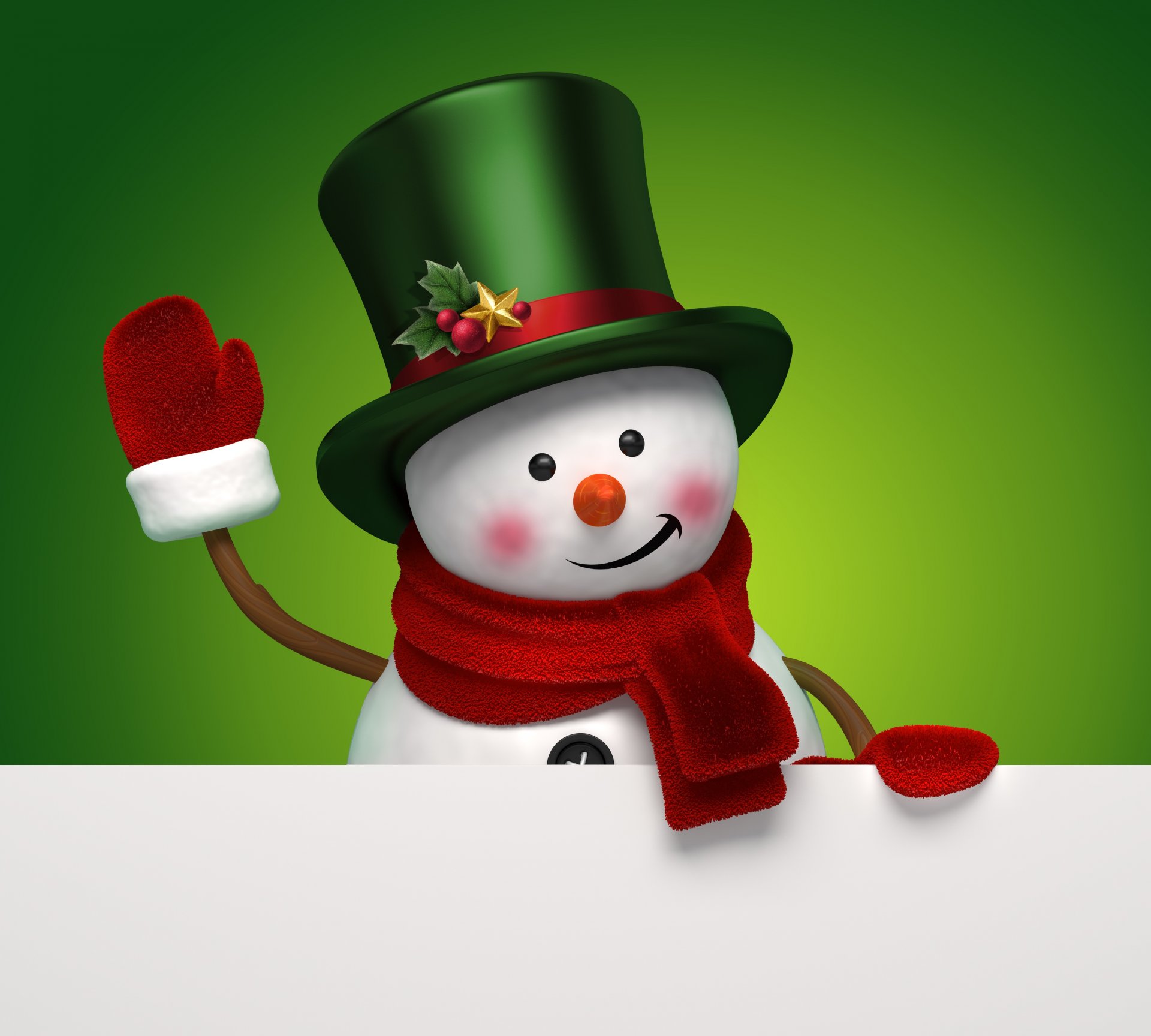 pupazzo di neve 3d banner natale nuovo anno