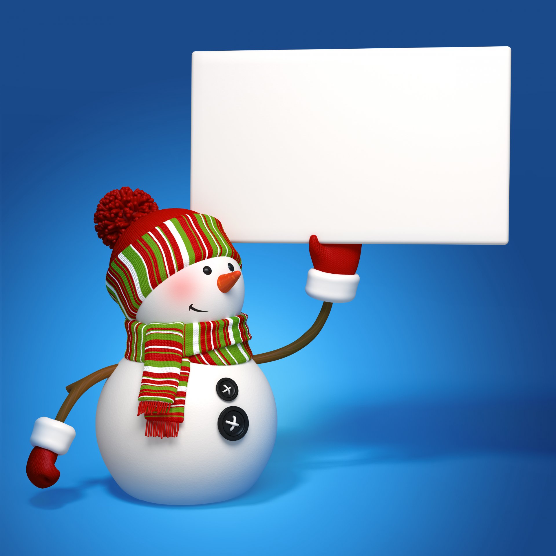 muñeco de nieve 3d banner navidad año nuevo