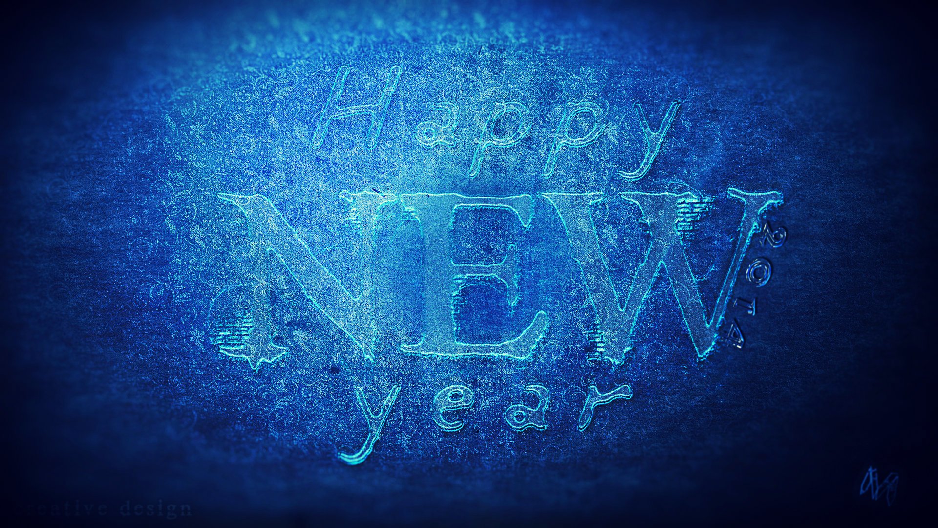 render cinema 4d new year holiday cold text ice patterns abstract