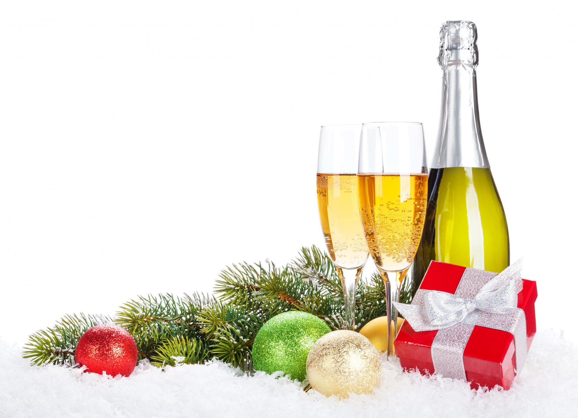 regali palle champagne occhiali vacanze felice anno nuovo buon natale decorazione inverno neve vacanza natale inverno tazze