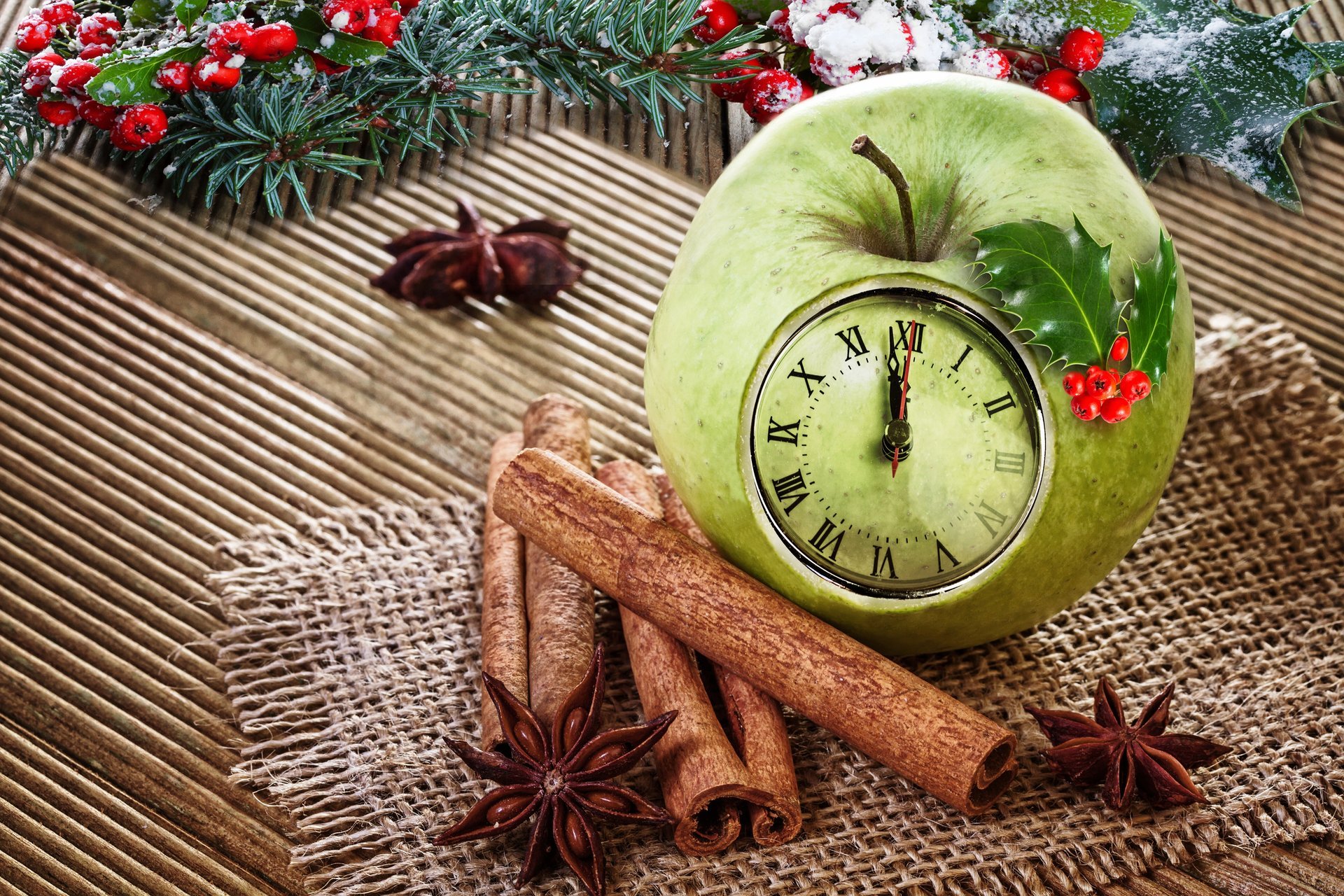 joyeux noël décoration nouvel an pomme cannelle