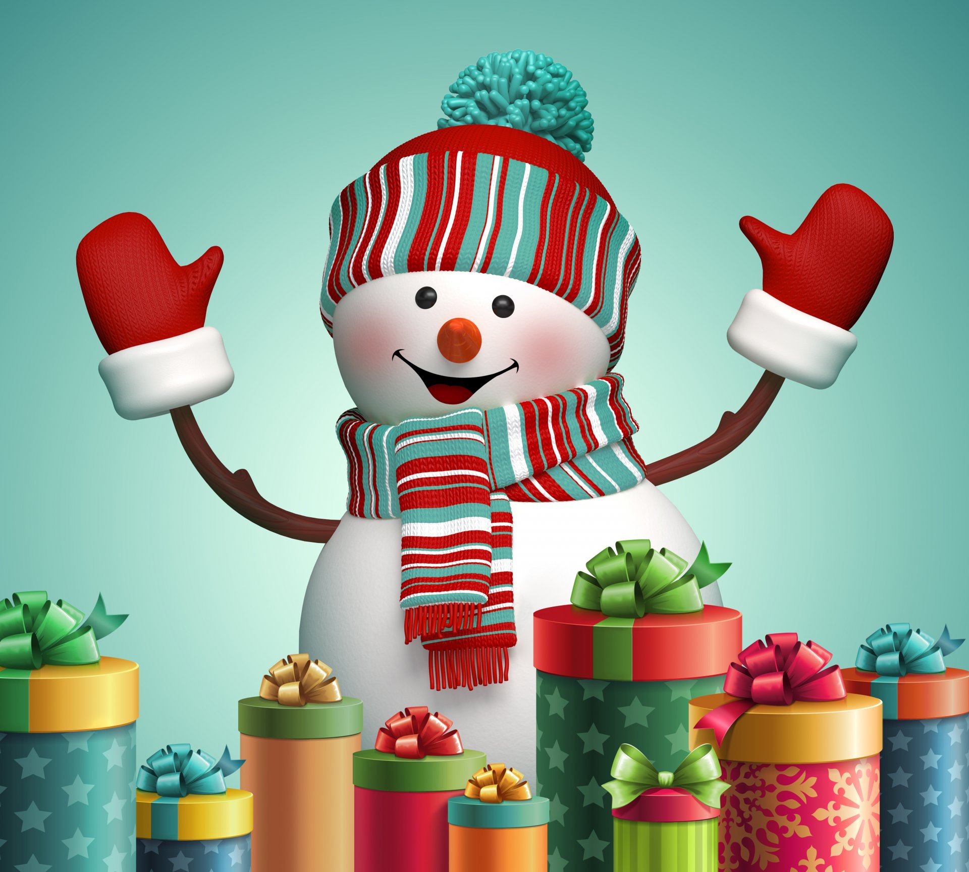 nowman 3d merry christmas new year decorations gift