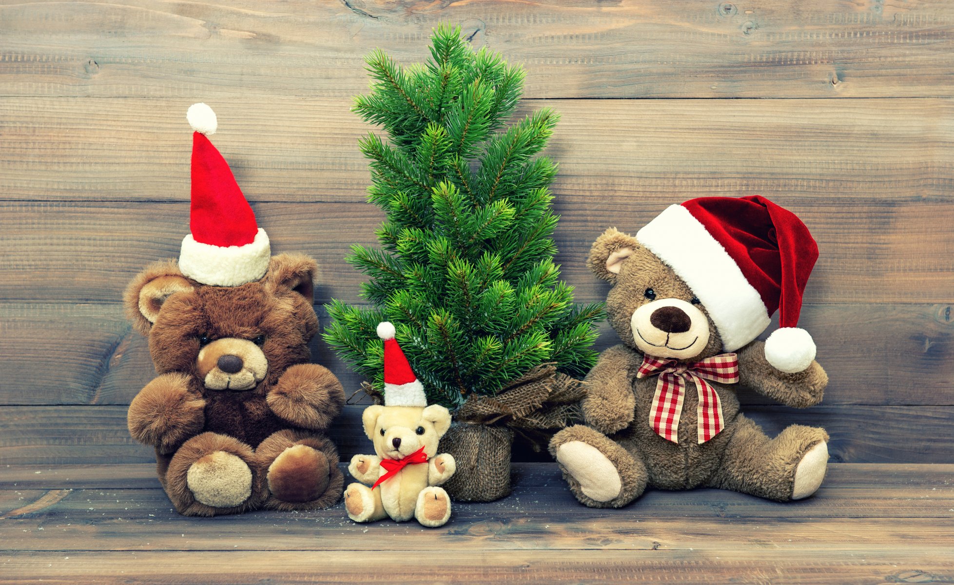 feliz navidad feliz año nuevo vintage decoración juguetes oso de peluche árbol de navidad