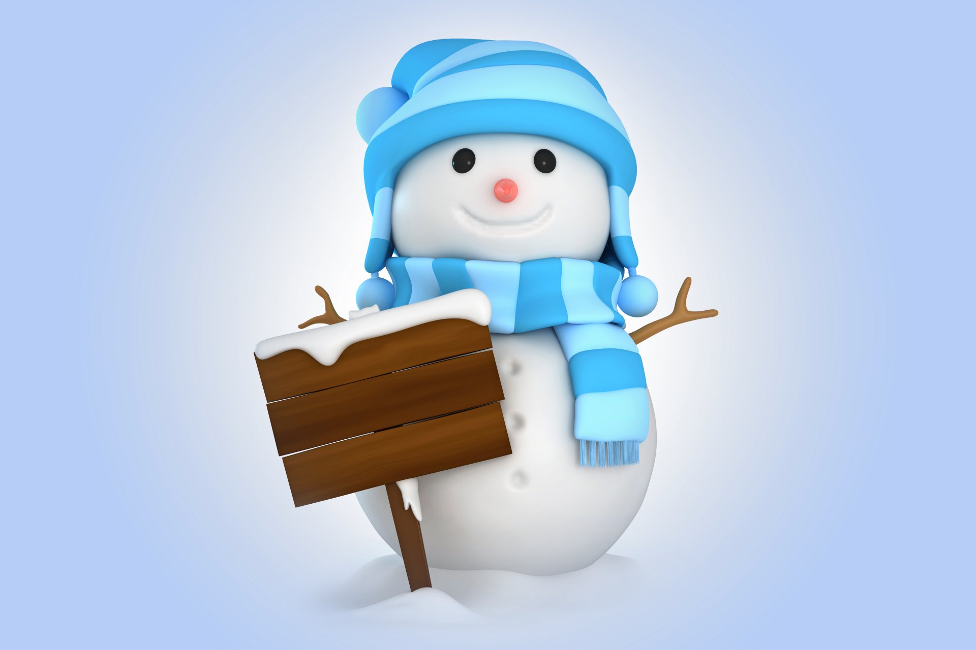 nowman 3d winter snow cute christmas new year