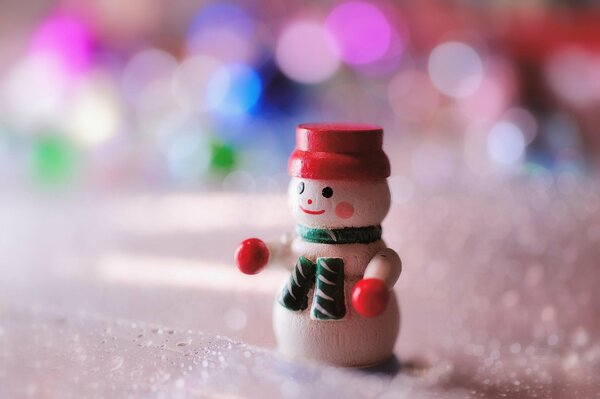 Souvenir snowman with a pleasant overflow