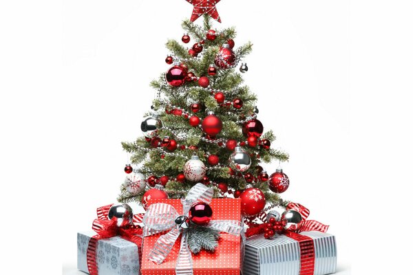 Children love gifts under the Christmas tree