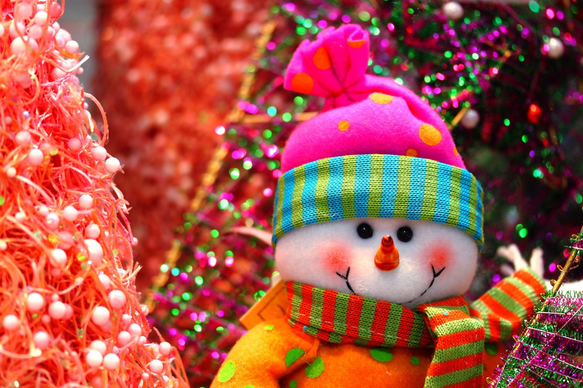 happy new year new year christmas holidays snowman christmas tree tinsel