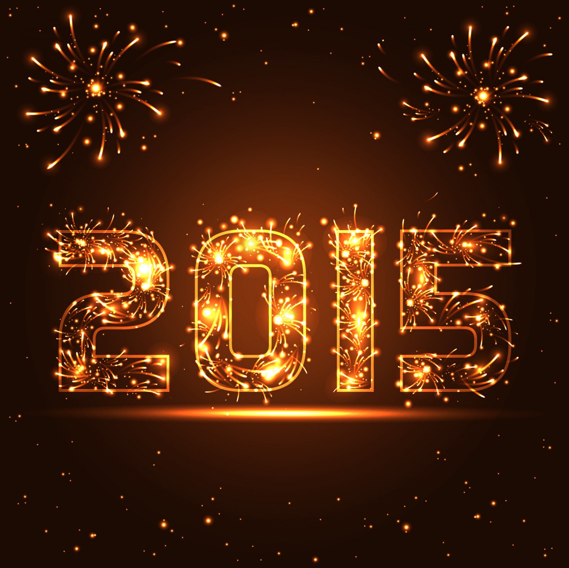 heureux nouvel an 2015 or sparkle feux d artifice salut