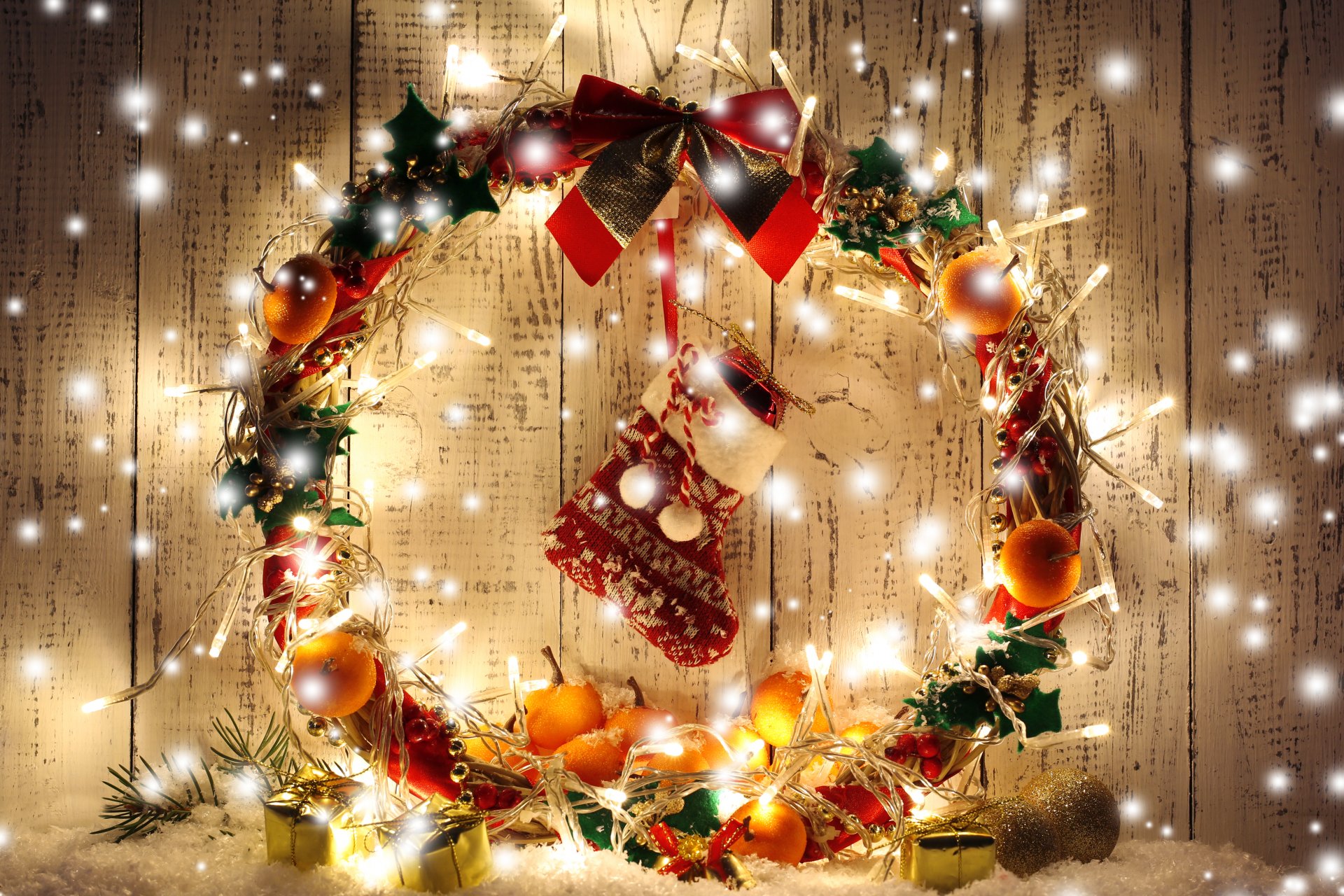 fröhlich weihnachten dekoration neujahr kranz lichter