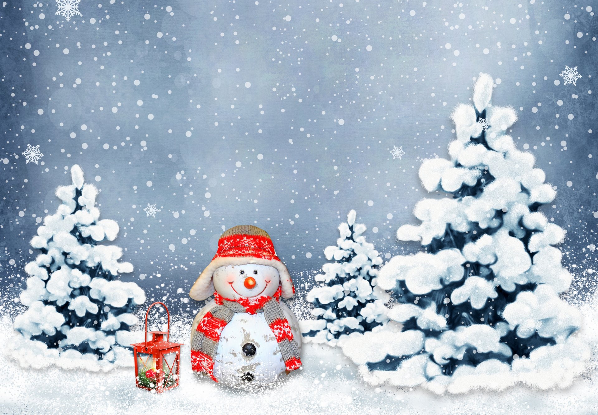 new year christmas holiday bulbs decoration snowman winter snow