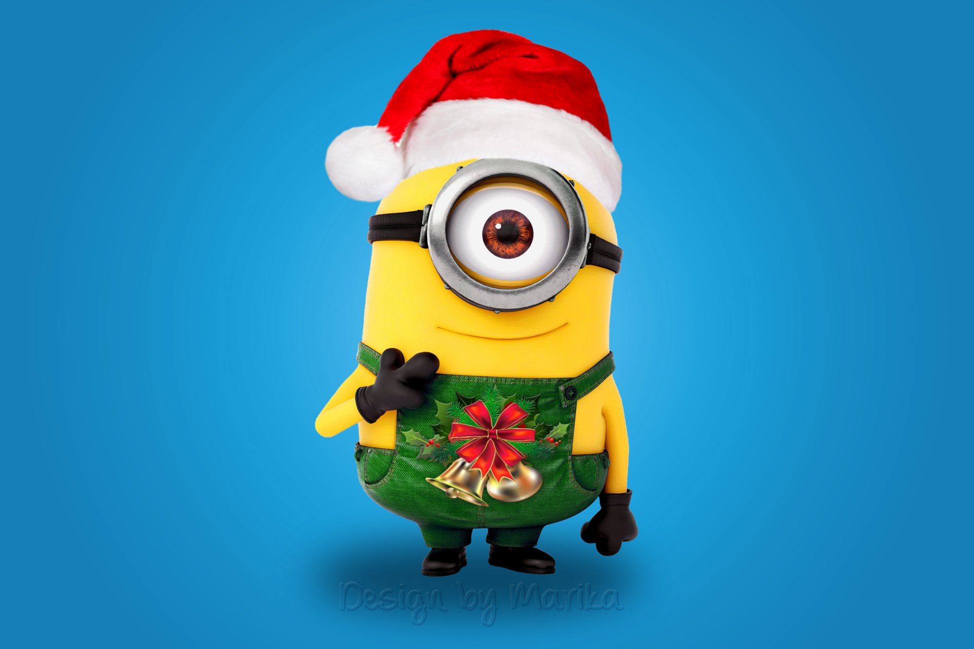 christmas minion santa marika design new year cartoon