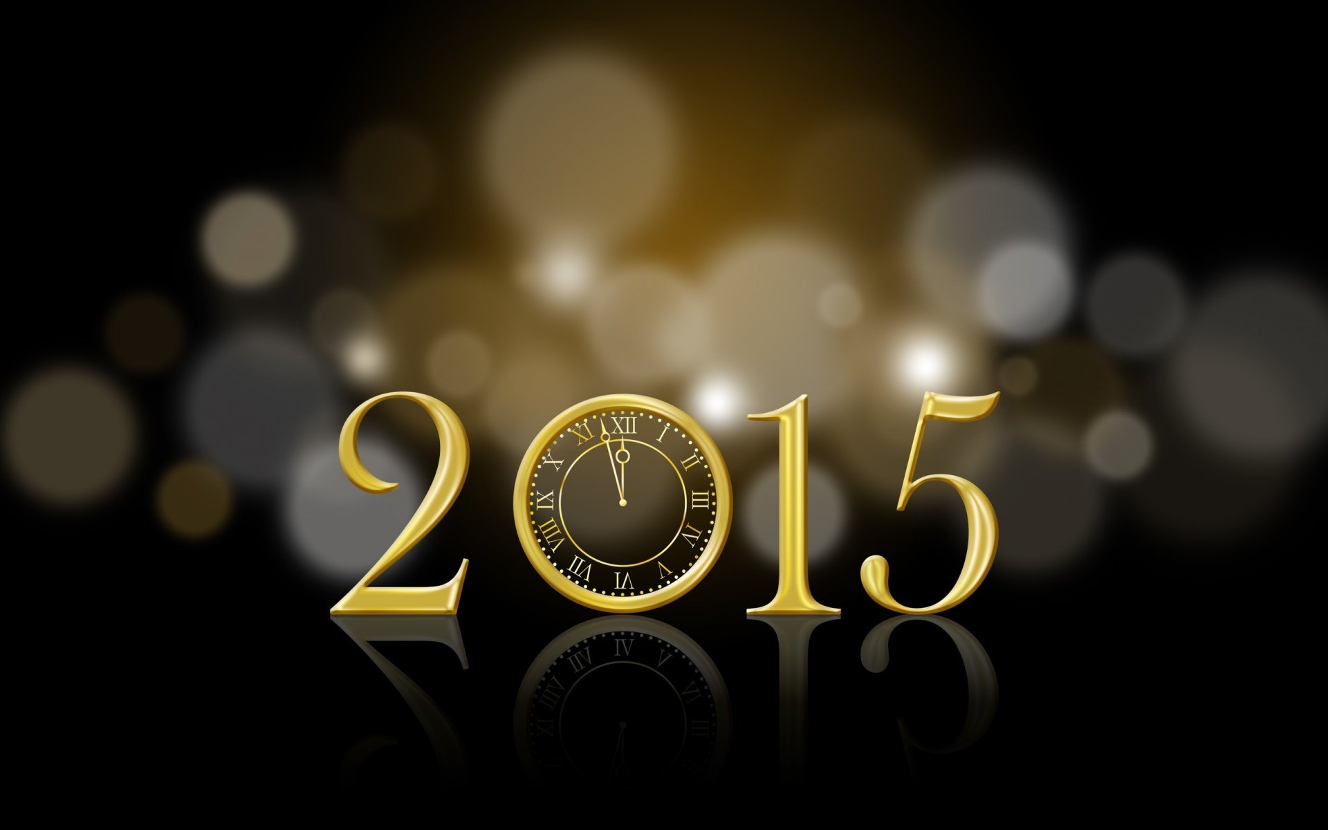 capodanno 2015 orologio bokeh