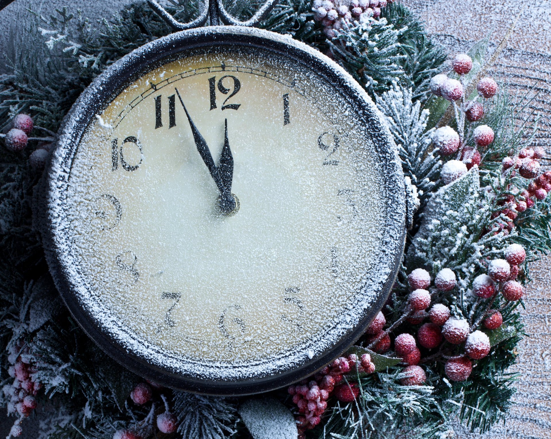 nouvel an vacances horloge neige temps flèches