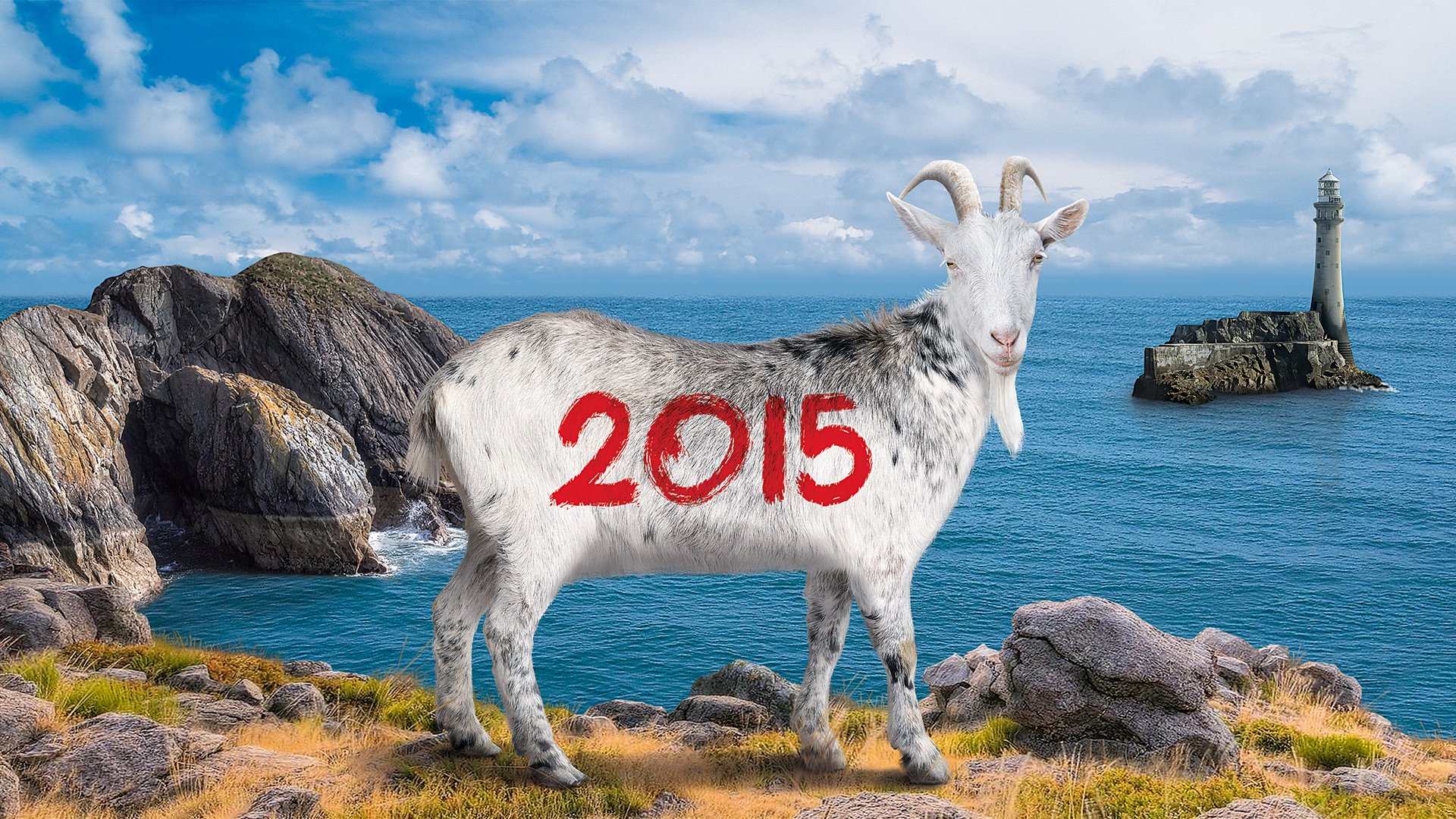 new year goat year of the goat landscape