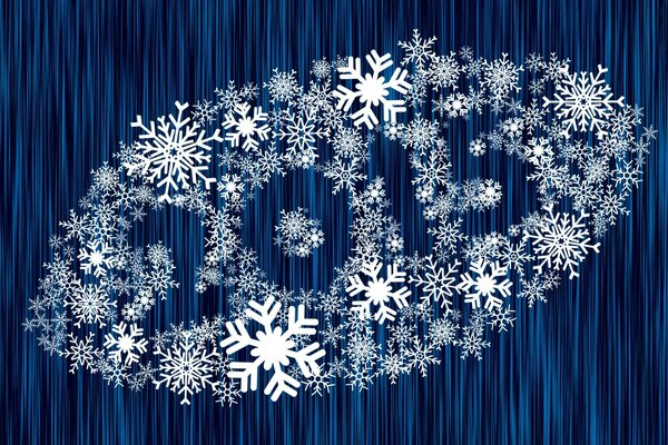 Snowflake 2015 on a blue background