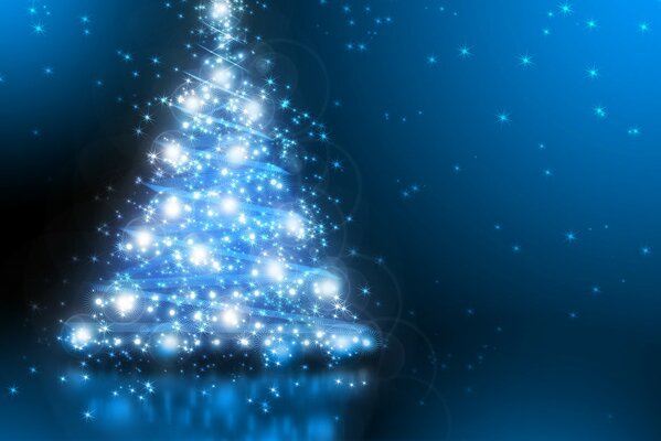 Les lumières sur l arbre de Noël de vacances brillent