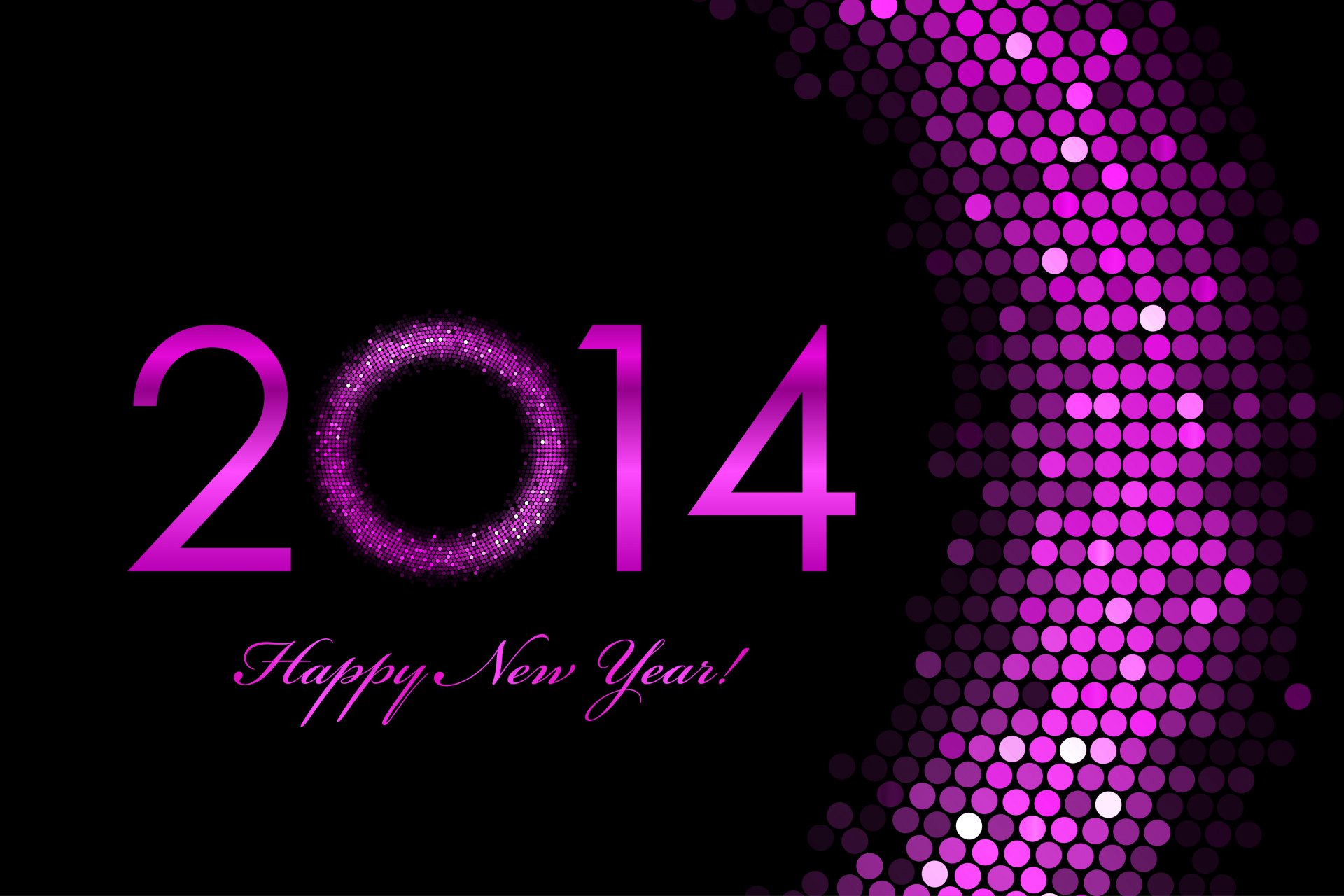 new year holiday 2014 numbers pink wallpaper