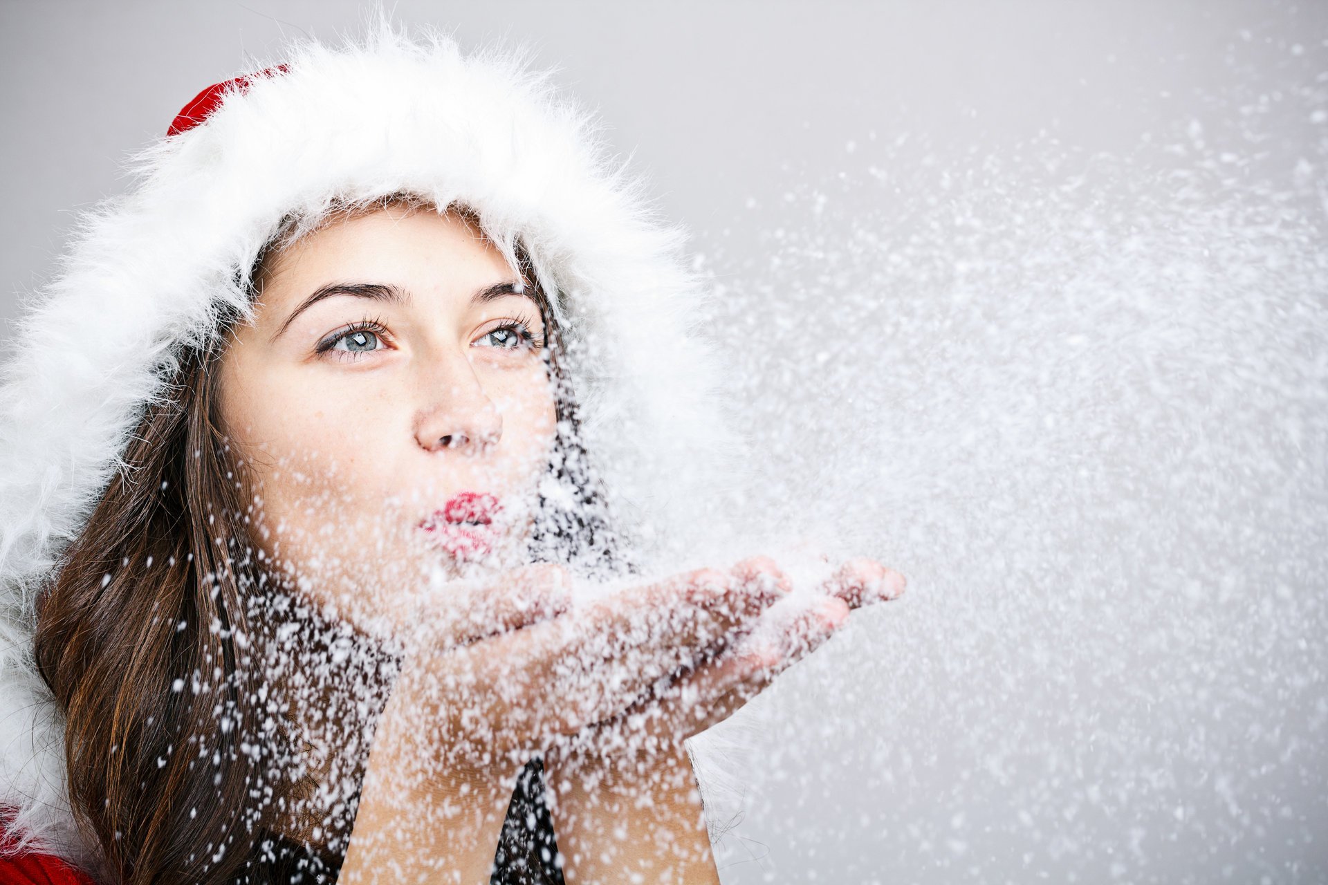 navidad año nuevo chica estado de ánimo vacaciones nieve