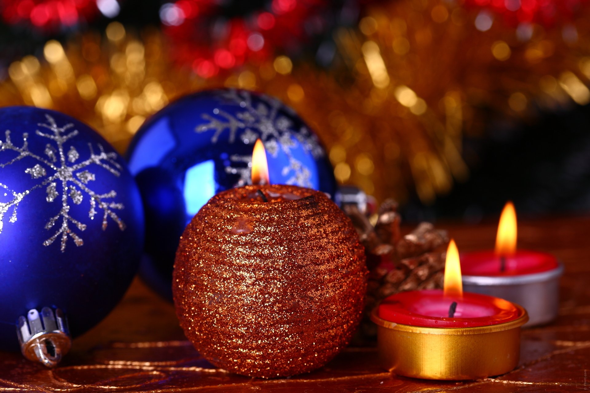 christmas new year holiday candles bulb