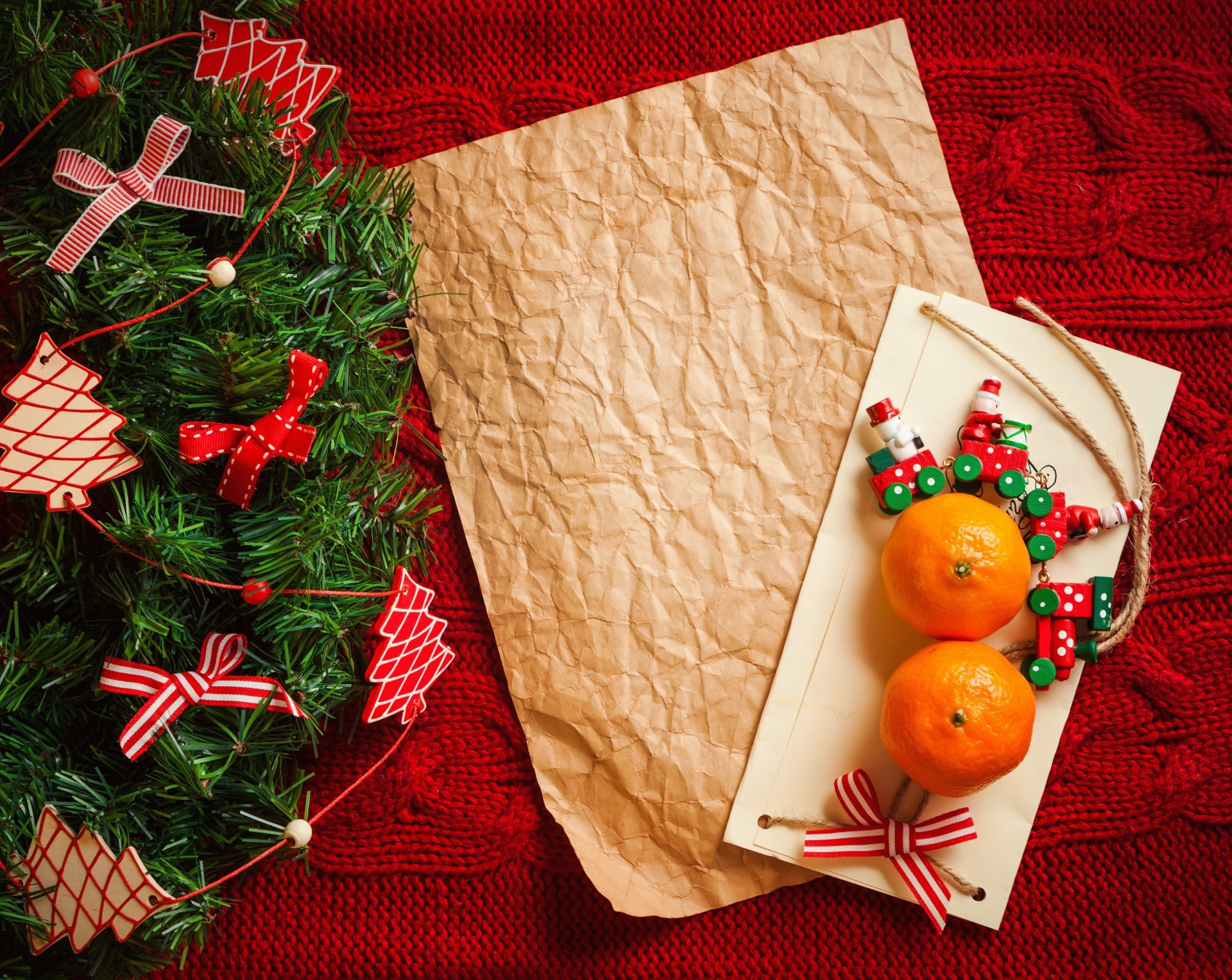 año nuevo navidad guirnalda juguetes decoración bolas mandarinas fruta vacaciones