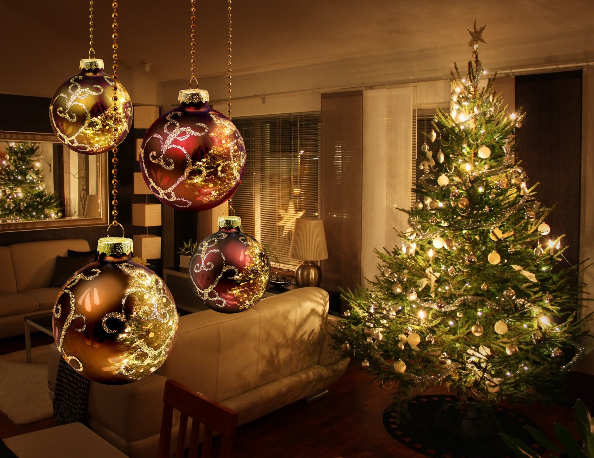 buon natale nuovo anno albero di natale ornamento decorazione interni palle di luce lanterne albero di natale arredamento palle di luce luci