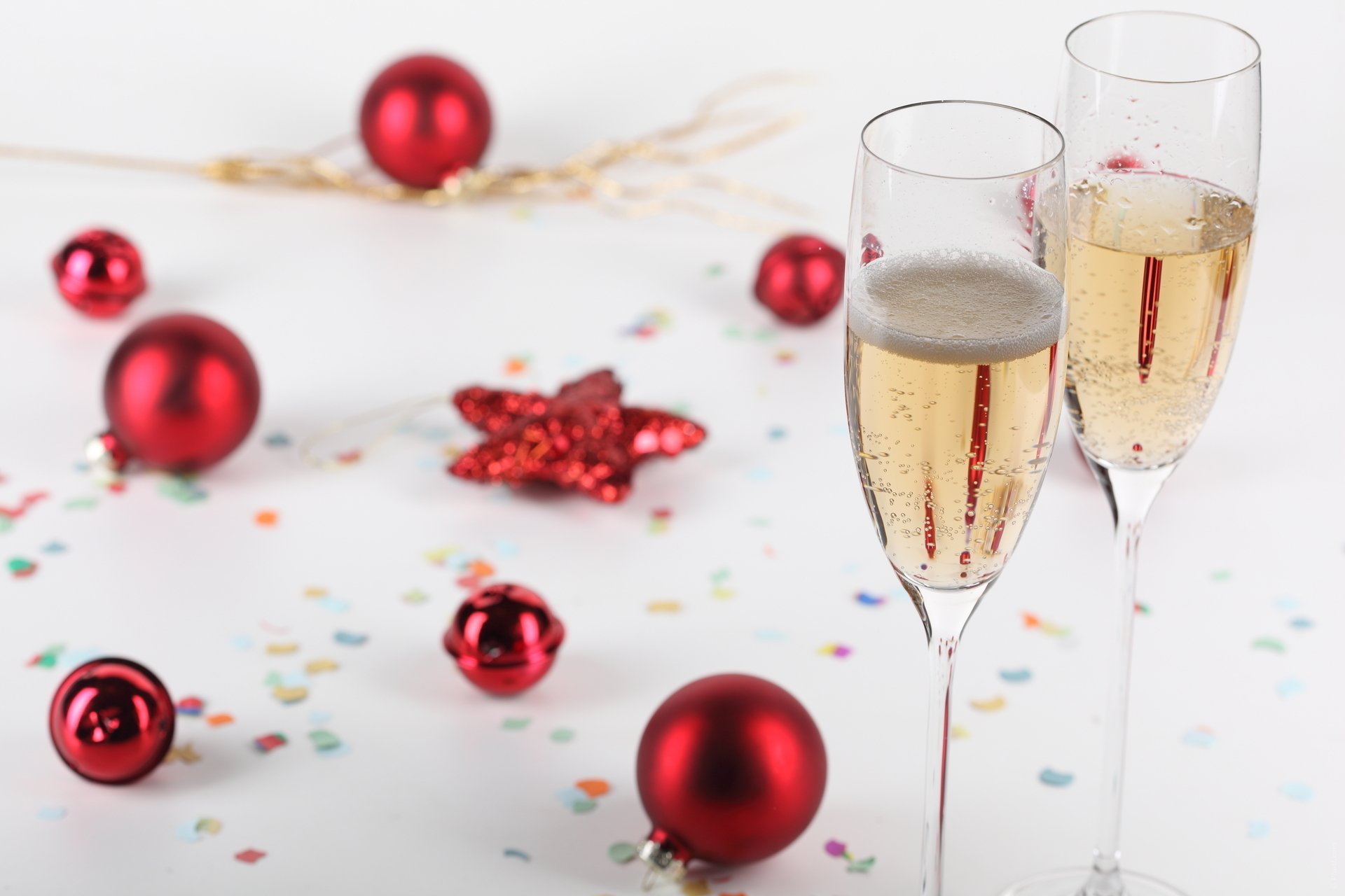 nuovo anno natale vacanza palle decorazioni champagne felice anno nuovo occhiali