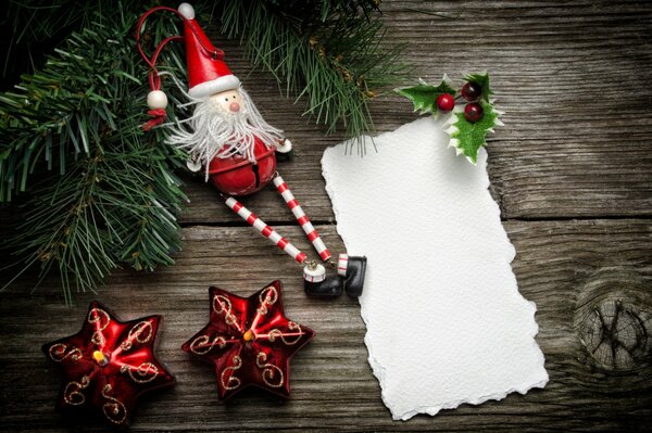 Escribimos una carta a Santa Claus en el árbol de Navidad