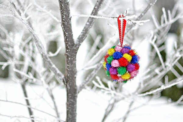 Christmas toy hanging on the Christmas tree