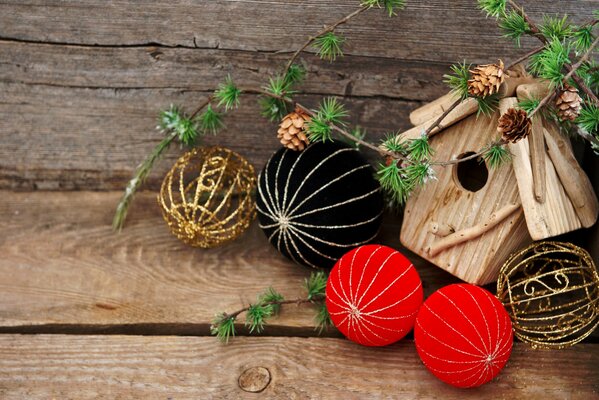 Boules de jouets de décoration de vacances de Noël