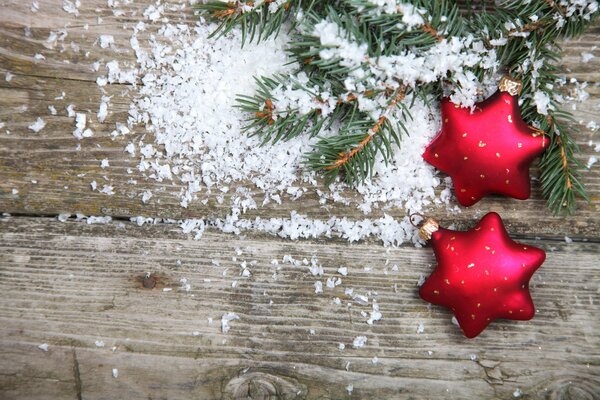 Weihnachtssterne am Tannenkranz an Weihnachten