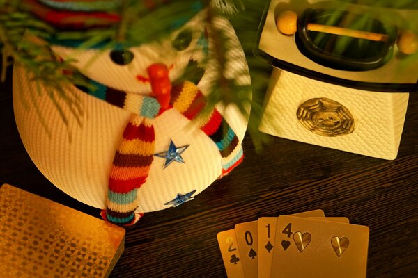 Spiele Poker mit Schneemann