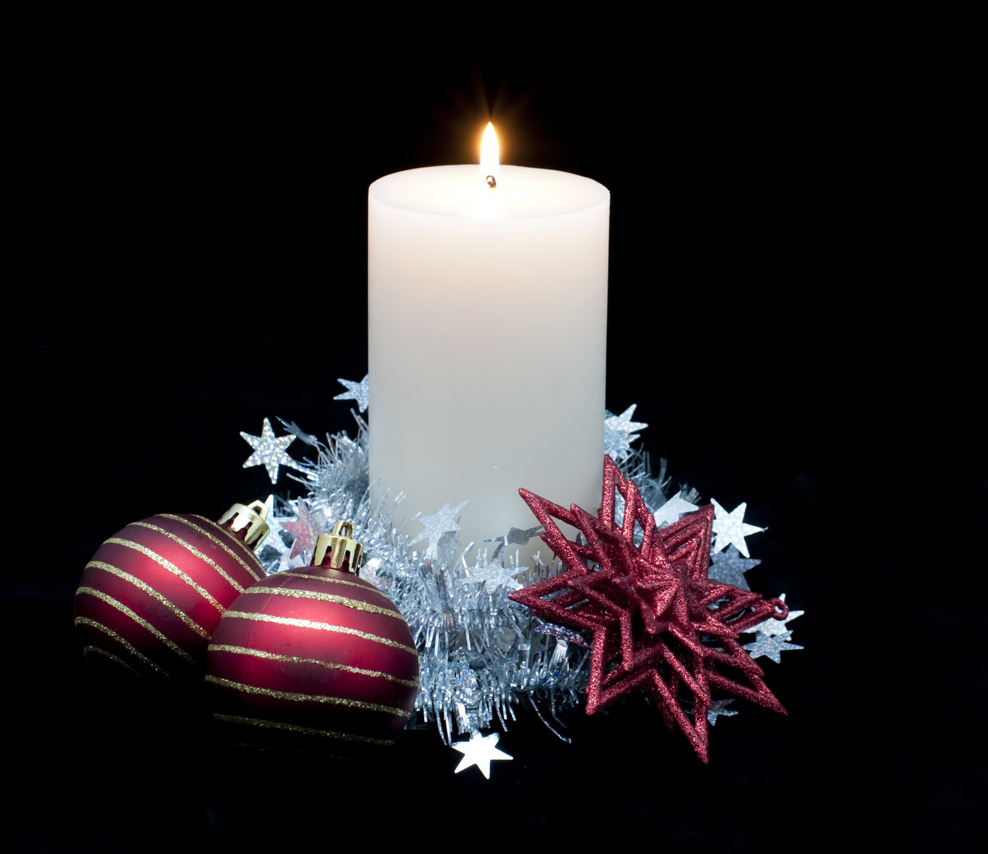 holiday new year christmas candle ball